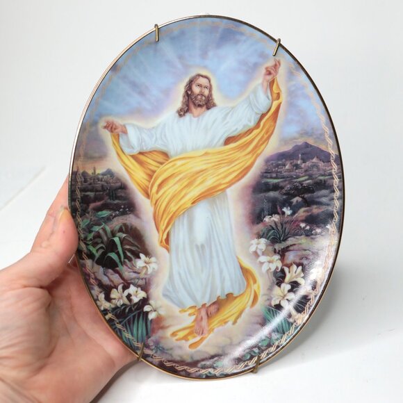 Vintage Light of Life Jesus Christ Porcelain Plate 1998 Bradford Exchange - Picture 2 of 5